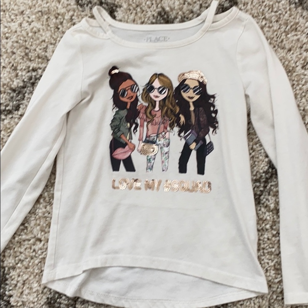 Bundle of girls long sleeved shirts - Size 5-6
